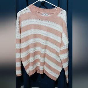 Striped Pink and White Sweater